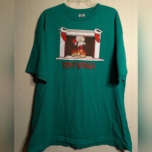 AAA Teal Graphic T-Shirt with Crisp Kringle Design Size 2xl Pre-owned